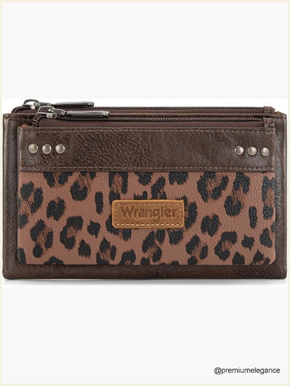 Large Western Double Zipper Phone Wallet with RFID Protection